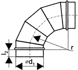 Segmentbogen OSS 90°